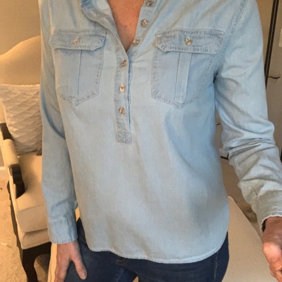 Blue cotton pullover shirt - Picture 7 of 7